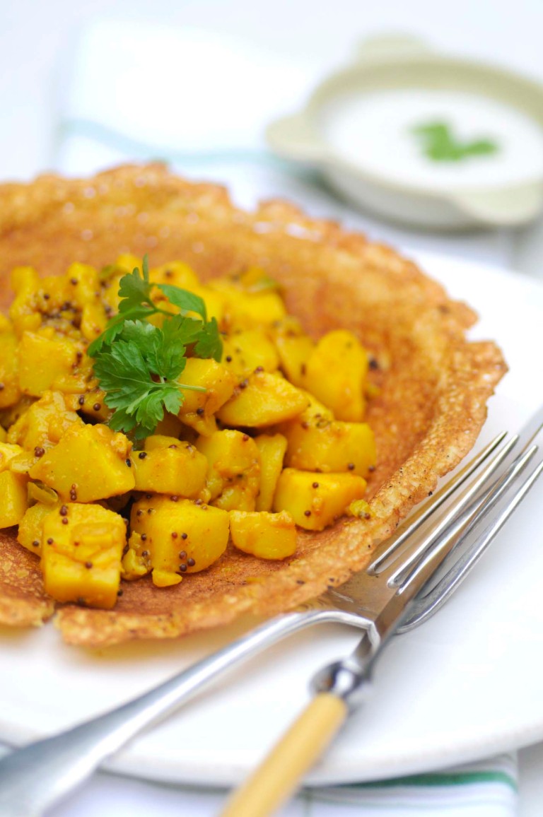 masala dosa – indiske kikærtepandekager | Kødfri fredag